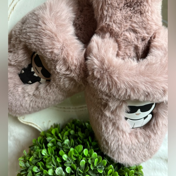 ‼️sold Karl Lagerfeld Paris Lucille fluffy slides size 10 new with tags - Picture 4 of 11